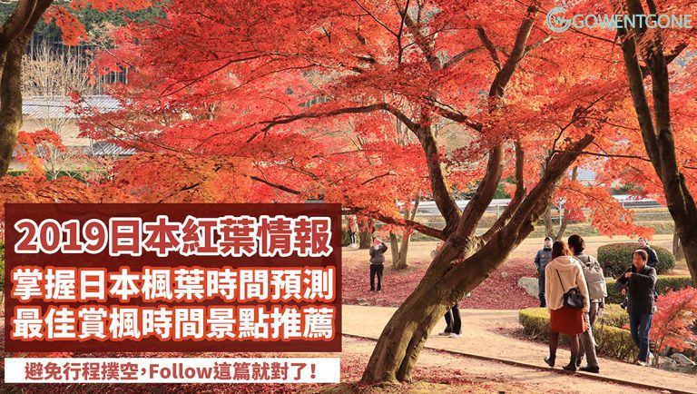 秋天衝日本追「楓」注意！ 2019日本紅葉最新情報，掌握日本楓葉時間預測，最佳賞楓時間及賞楓勝地推薦，Follow這篇走就對了~
