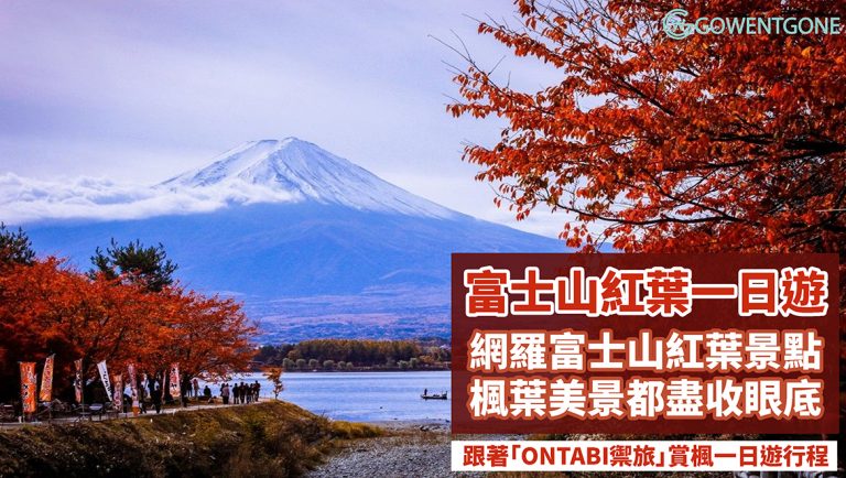 秋天追逐紅葉必去日本富士山！跟著「ONTABI禦旅」賞楓一日遊行程，網羅富士山紅葉旅遊景點，楓葉美景盡收眼底~