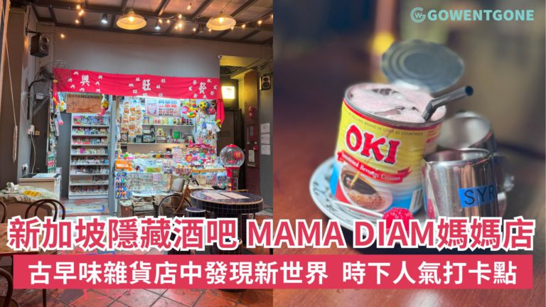新加坡「Mama Diam媽媽店」|只有道地人才知道的隱藏酒吧！古早味雜貨店書架中發現新世界，時下人氣打卡點，搭上時光機回到80年代！